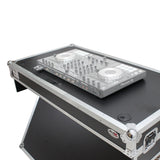 Z-Table Folding DJ Table Mobile Workstation Flight Case Style with Handles and Wheels