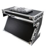 Z-Table Folding DJ Table Mobile Workstation Flight Case Style with Handles and Wheels