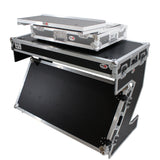 Z-Table Folding DJ Table Mobile Workstation Flight Case Style with Handles and Wheels