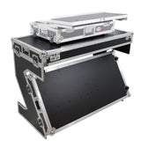 Z-Table Folding DJ Table Mobile Workstation Flight Case Style with Handles and Wheels