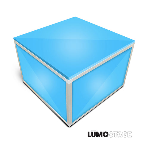 Lumo Stage Acrylic Stage 2'x'2x24" Platform Cube Light Box Section for Disco Style Dance Floor - Includes (4) Panels