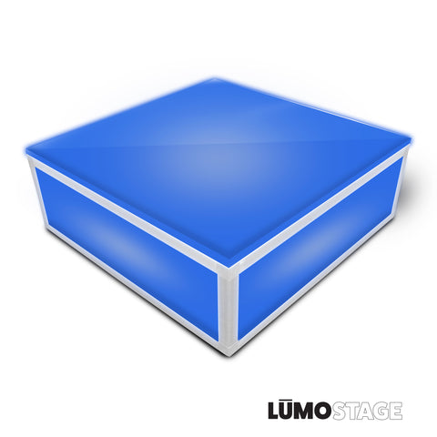 Lumo Stage Acrylic Stage 2'x'2x8" Platform Cube Light Box Section for Disco Style Dance Floor - Includes 2 side Panels