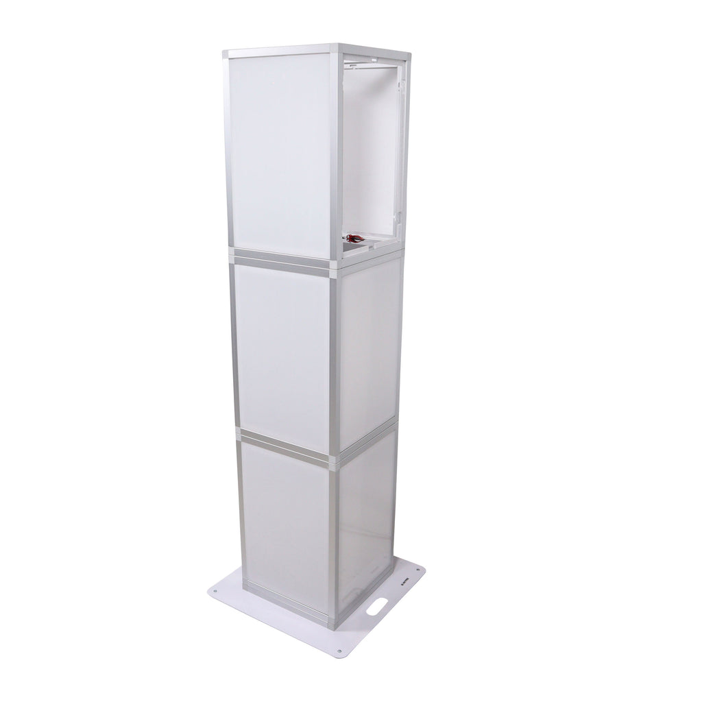 Lumo Stage Acrylic Pillar 6' Column Cube Section Display Pedestal and Base for LED DJ Stage Lighting Dance Floor