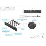 Connection System Light 2U (PWR,LTC,DMX,ETH,USB) by Santosom