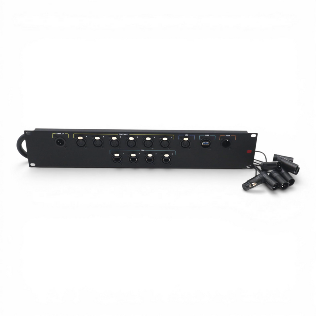 Connection System Light 2U (PWR,LTC,DMX,ETH,USB) by Santosom