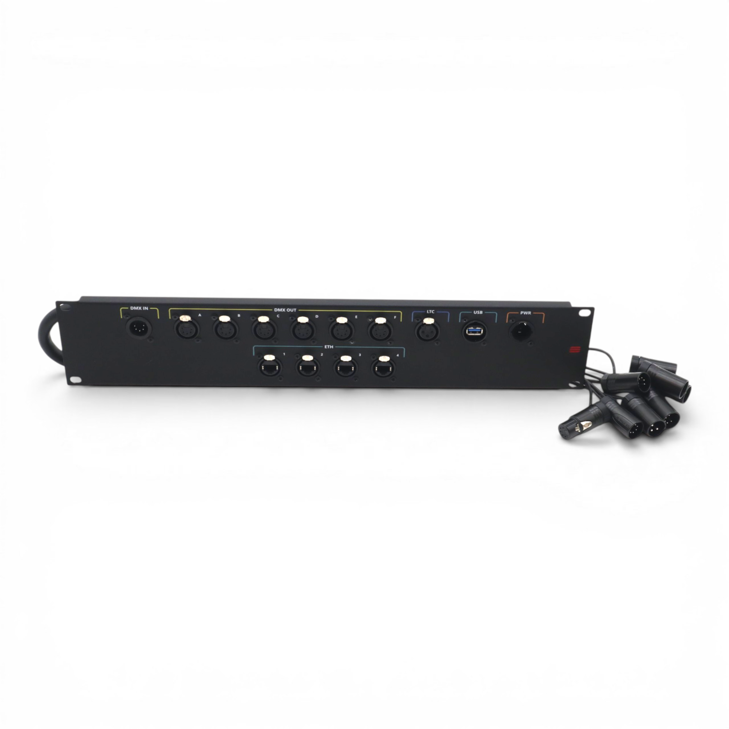 Connection System Light 2U (PWR,LTC,DMX,ETH,USB) by Santosom