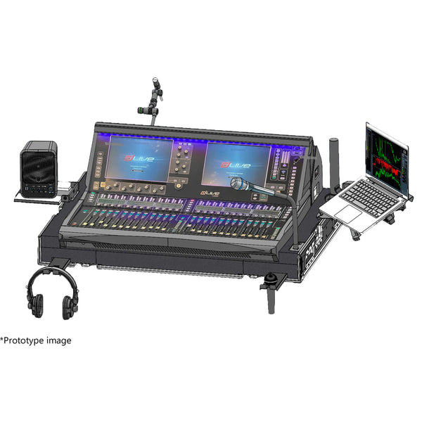 Flight Case for Allen & Heath dLive C3500 With Doghouse, Casters and Laptop Monitor Arm by Santosom