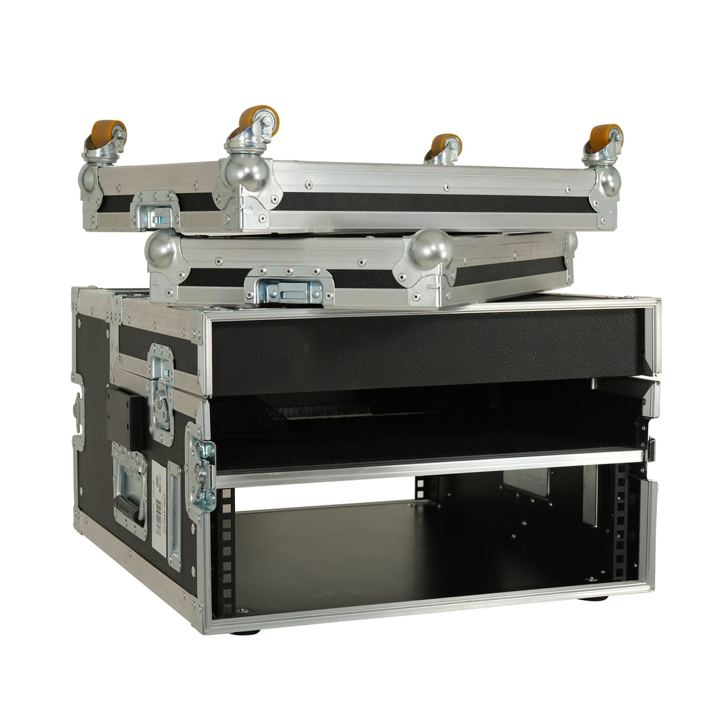 Flight case Regie 4, Video Production Controller+LCD+19" 3U by Santosom