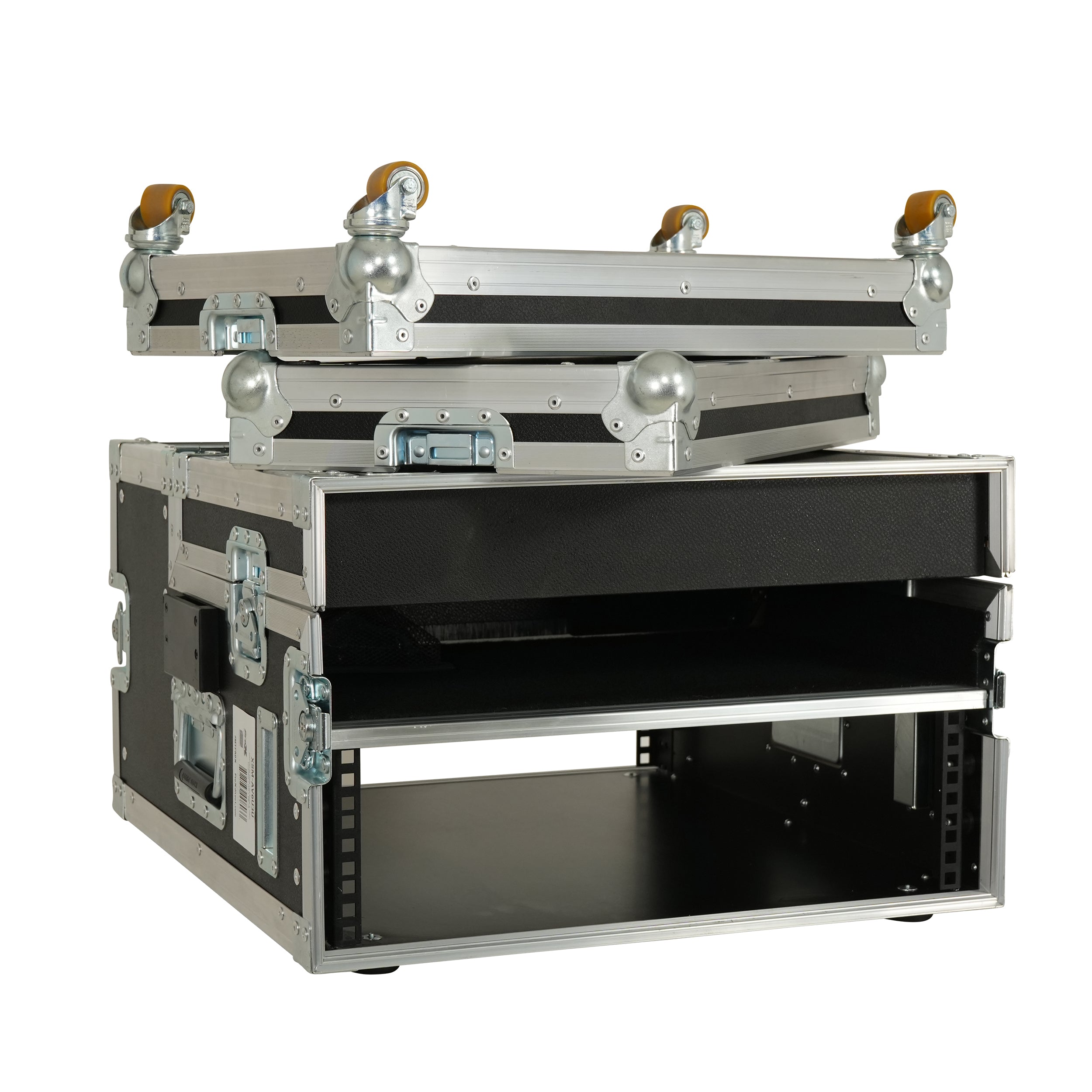 Flight case Regie 4, Video Production Controller+LCD+19" 3U by Santosom
