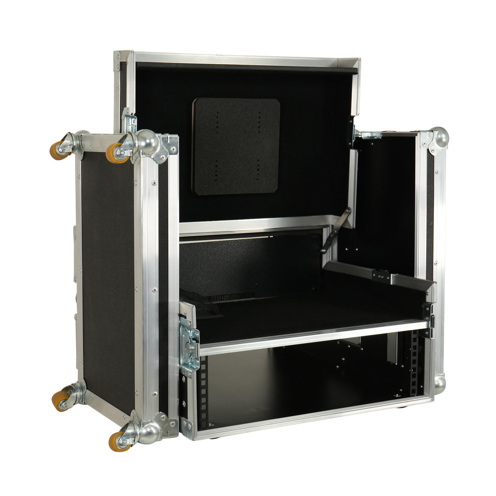 Flight case Regie 4, Video Production Controller+LCD+19" 3U by Santosom