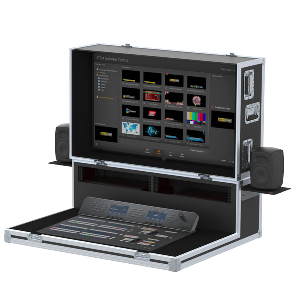 Video Controller Flight case, Production mixer BlackMagic ATEM 2ME + Monitor by Santosom