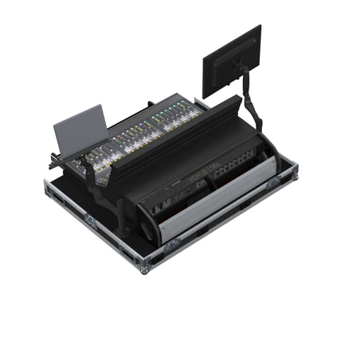 Flight Case for Avid S6L-24D with Doghouse, Casters and Laptop Monitor Arm by Santosom
