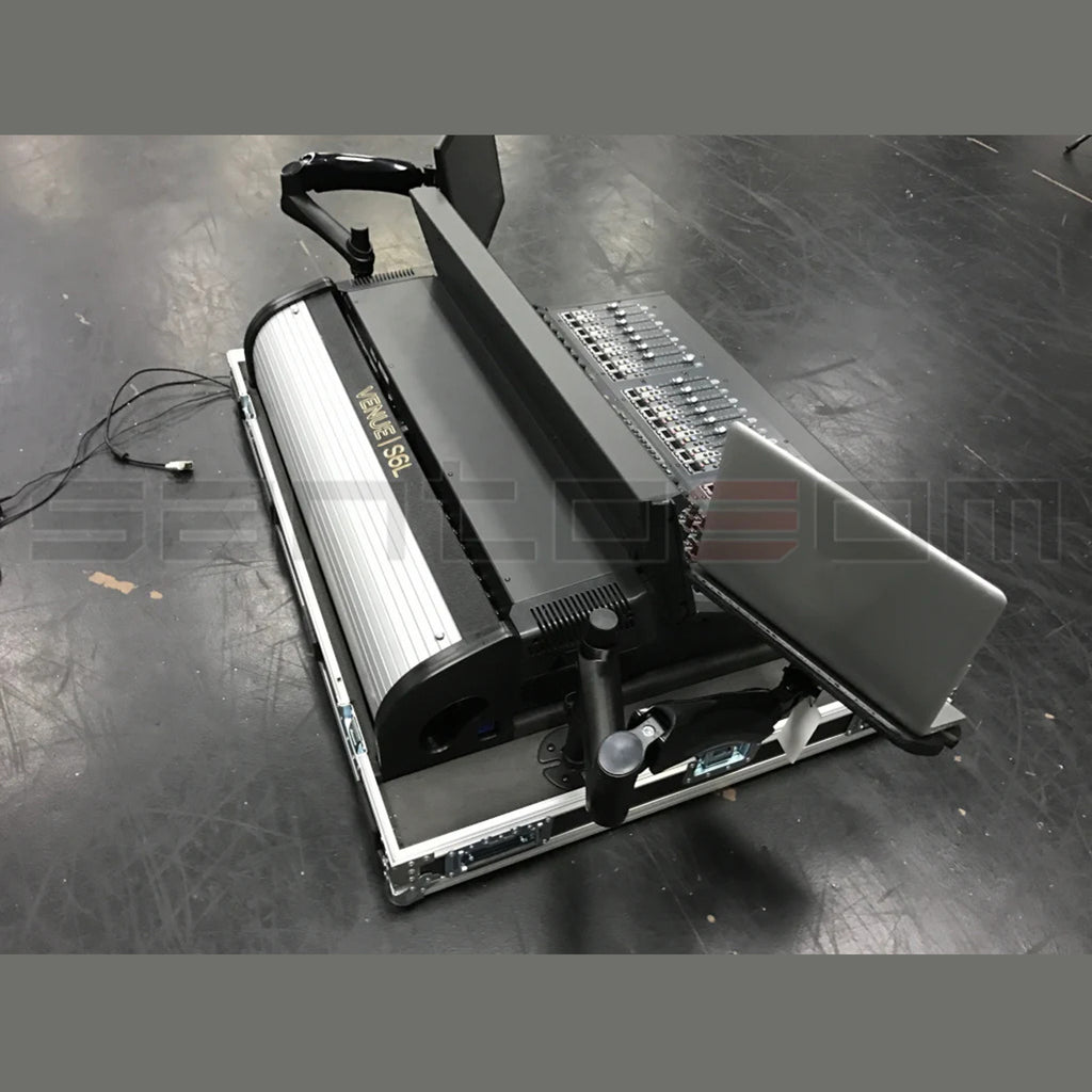Flight Case for Avid S6L-24D with Doghouse, Casters and Laptop Monitor Arm by Santosom