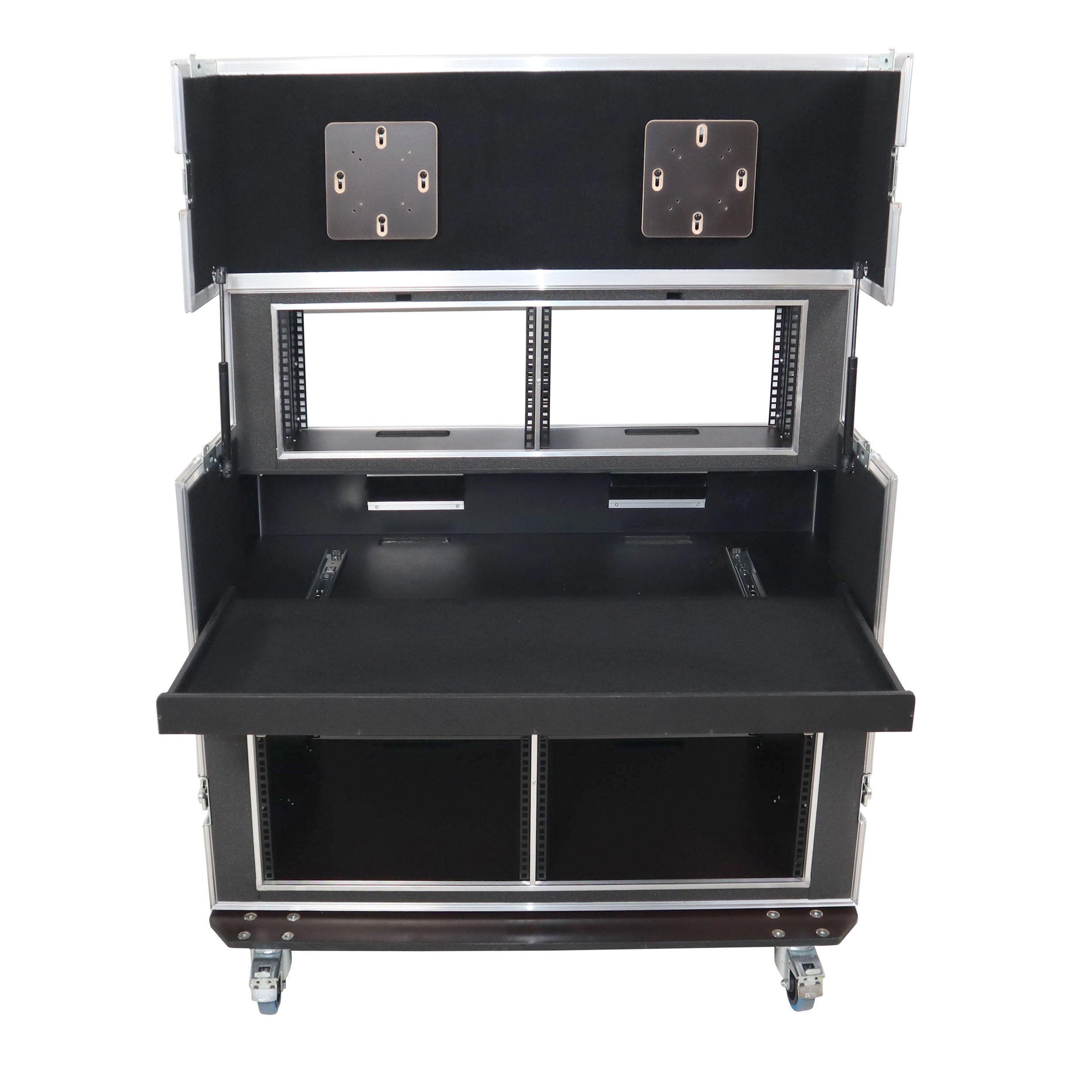 Video Controller Regie 2x 24" Monitors + rack, 560-BRR 9U + 6U by Santosom