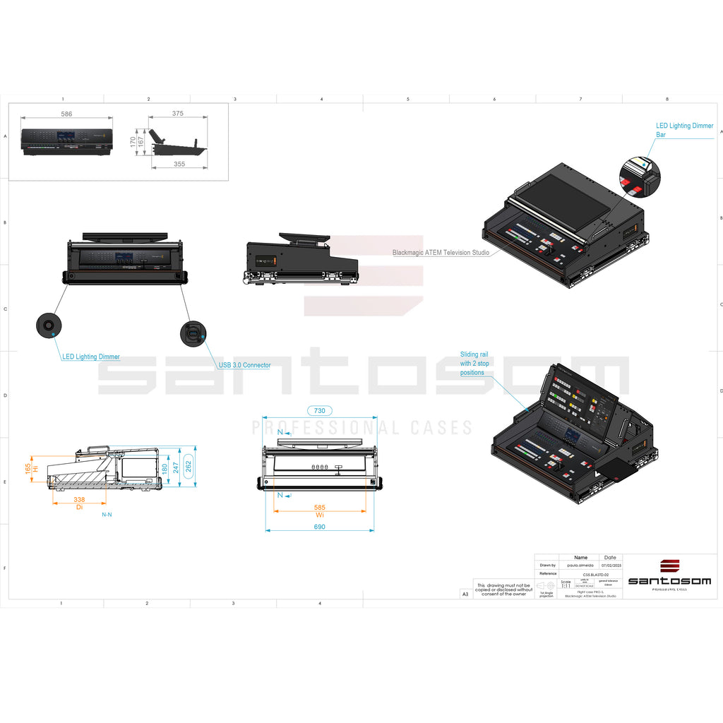 Broadcast Flight case PRO-5, Blackmagic ATEM Television Studio by Santosom