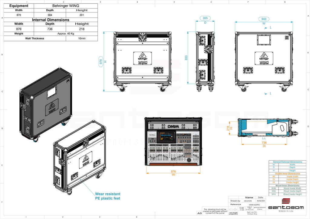 Flight Case for Behringer Wing with Doghouse by Santosom