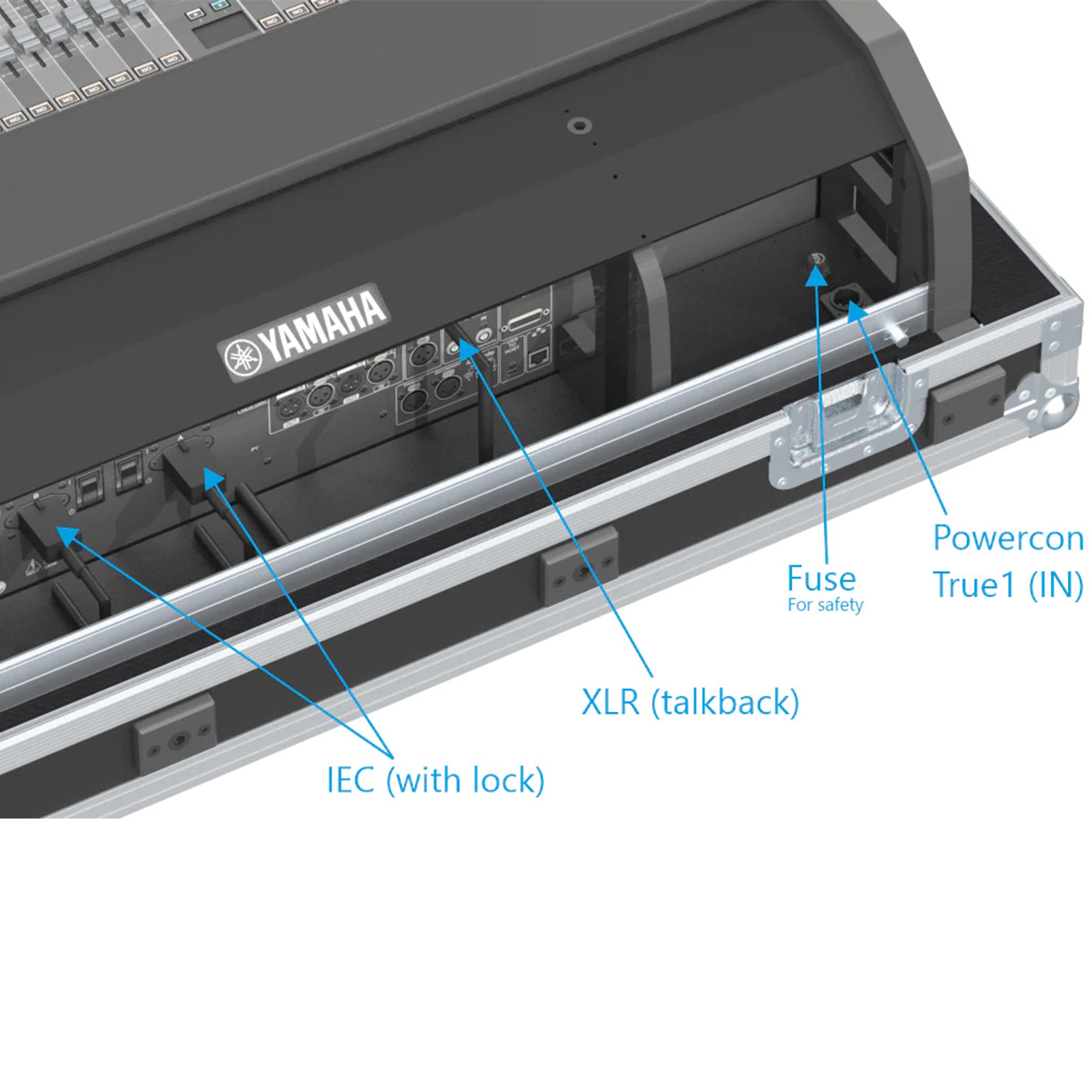 Flight Case for Yamaha DM7EX with Doghouse, Casters and Laptop Monitor Arm by Santosom