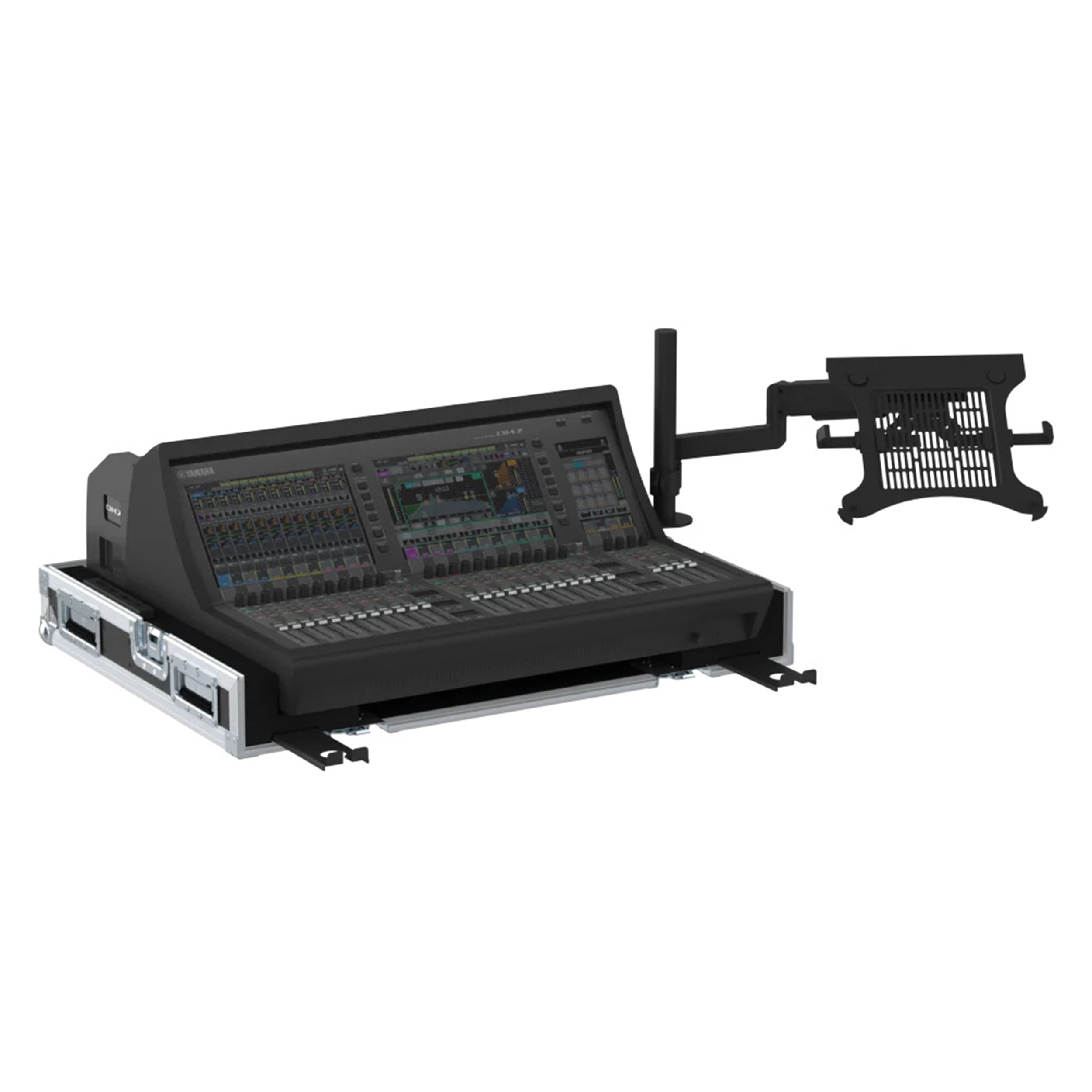 Flight Case for Yamaha DM7 with Doghouse, Casters and Laptop Monitor Arm by Santosom
