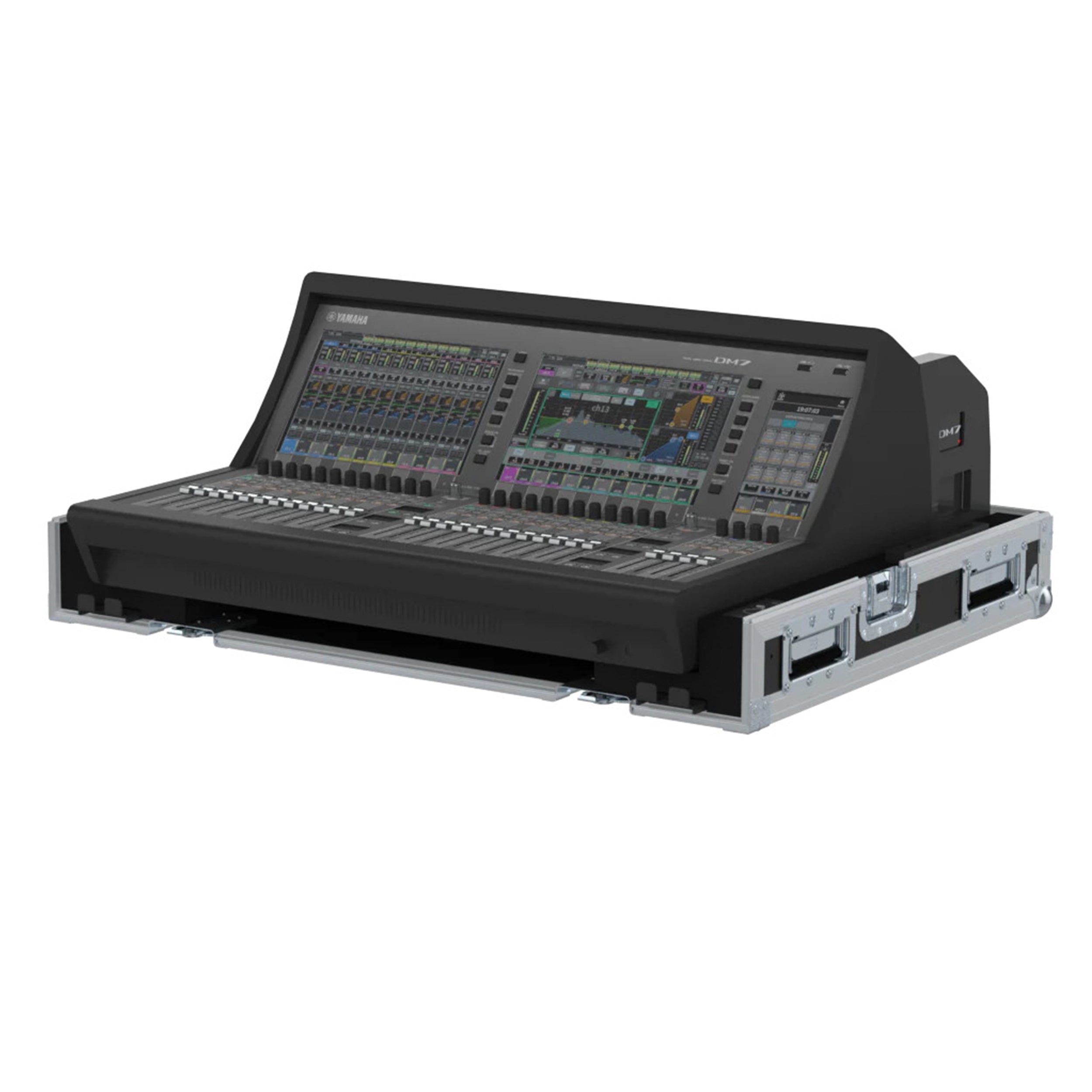 Flight Case for Yamaha DM7 with Doghouse, Casters and Laptop Monitor Arm by Santosom