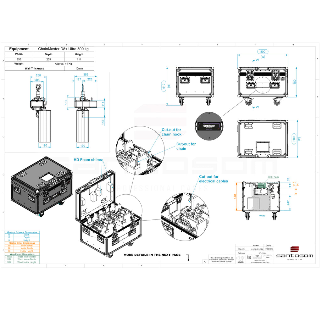 Flight case PRO, 2x Chainmaster ULTRA 500Kg by Santosom