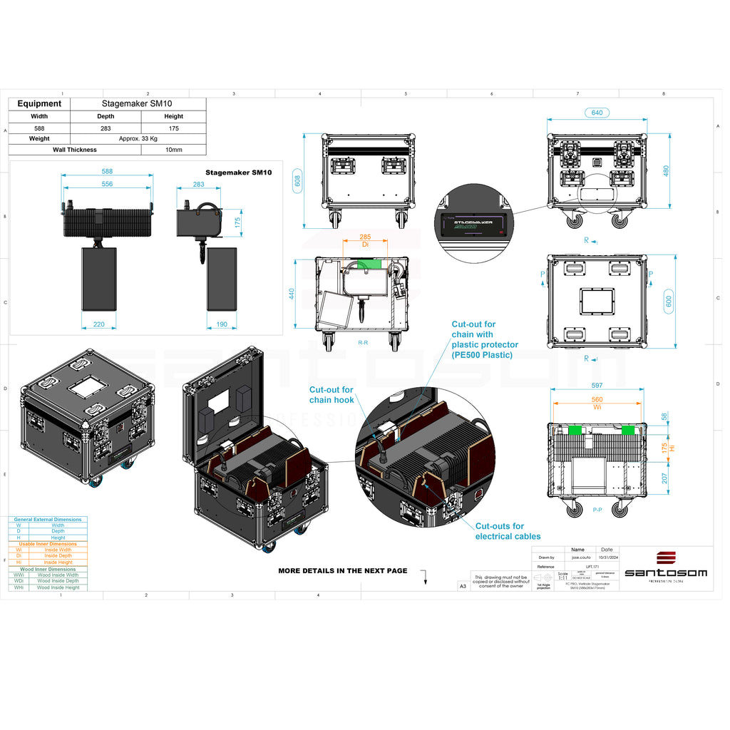 Flight Case PRO, Verlinde Stagemaker SM10 by Santosom