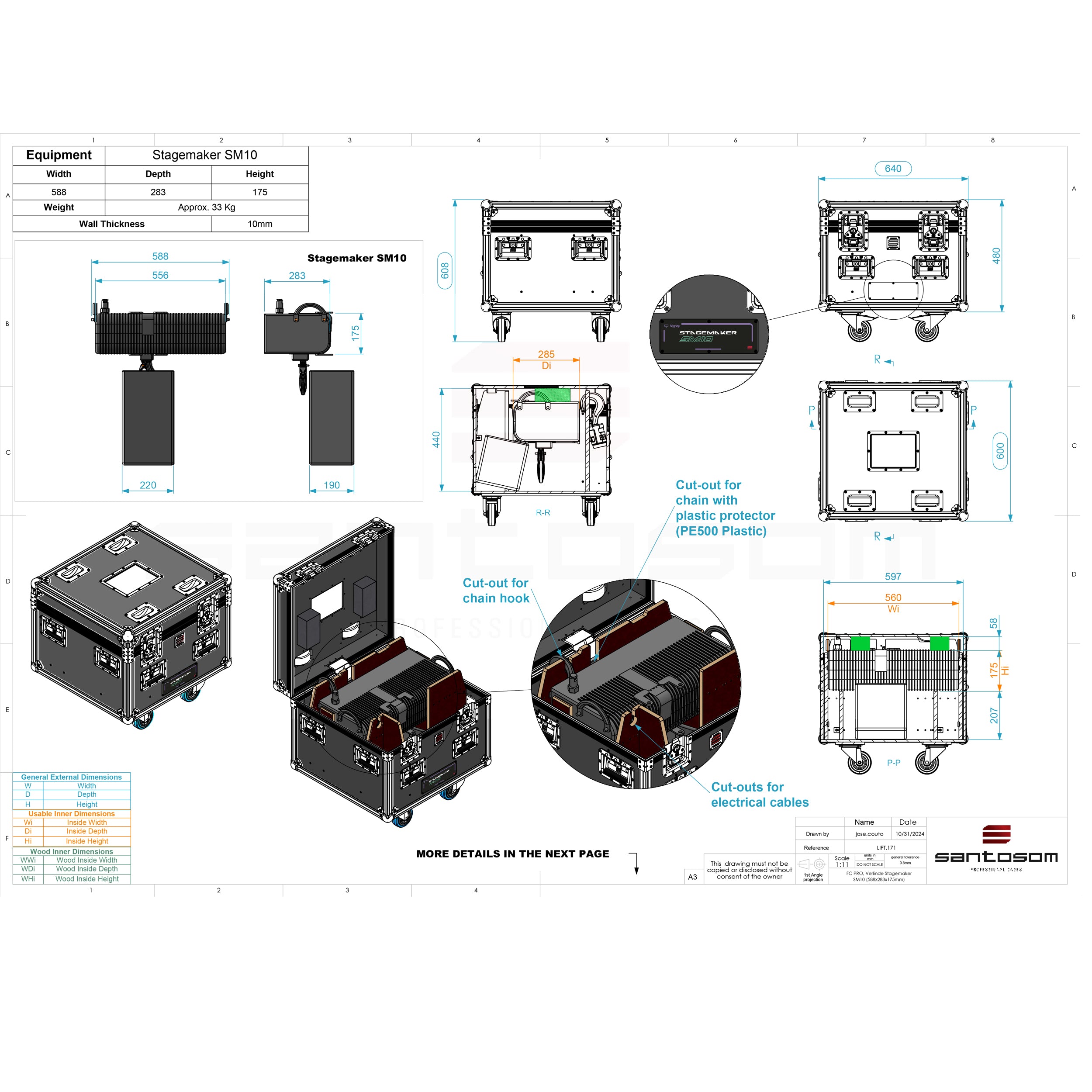 Flight Case PRO, Verlinde Stagemaker SM10 by Santosom