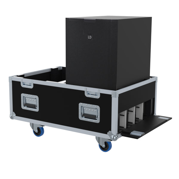 Flight case for 2x LD System Maui 44 G2 with 4x casters by Santosom