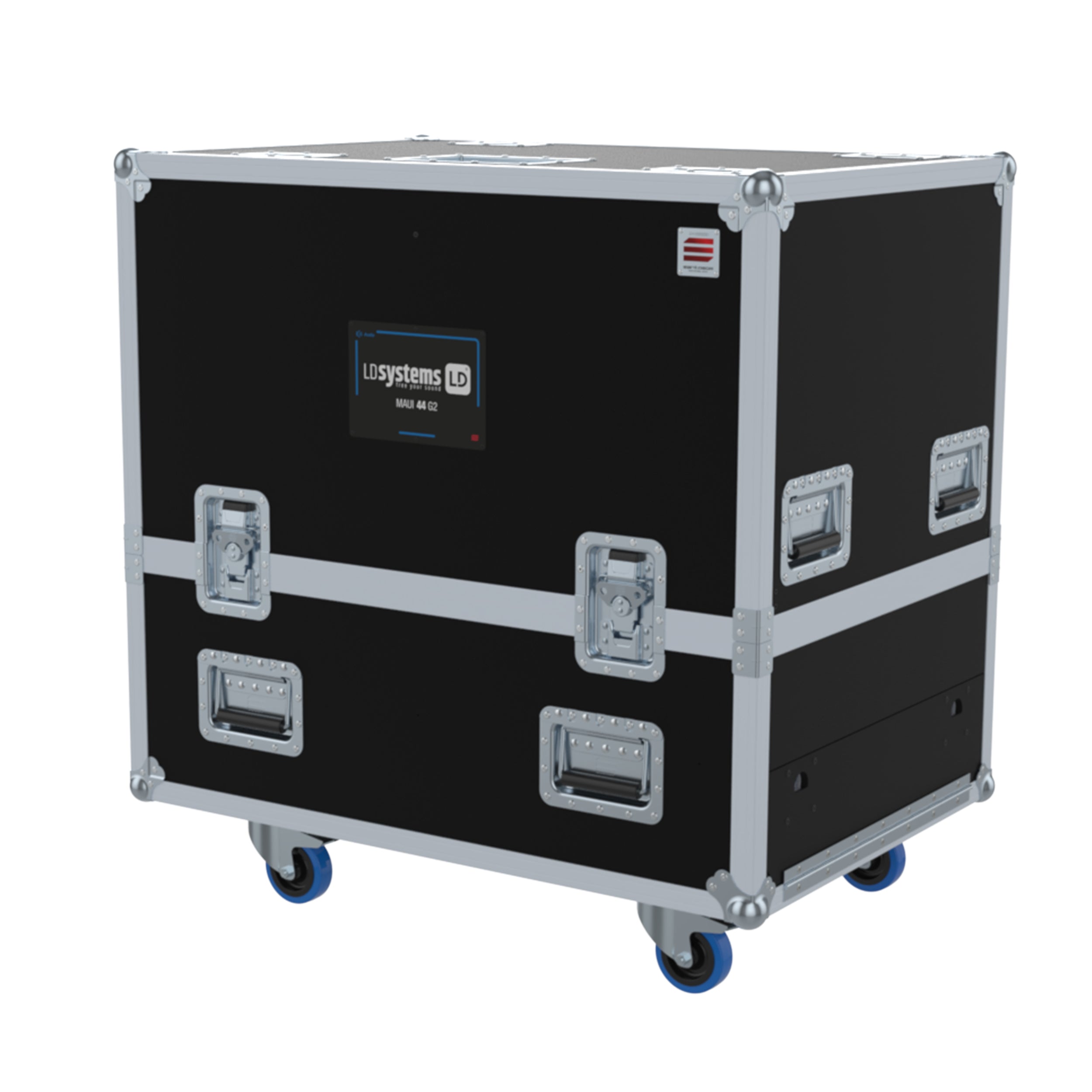 Flight case for 2x LD System Maui 44 G2 with 4x casters by Santosom