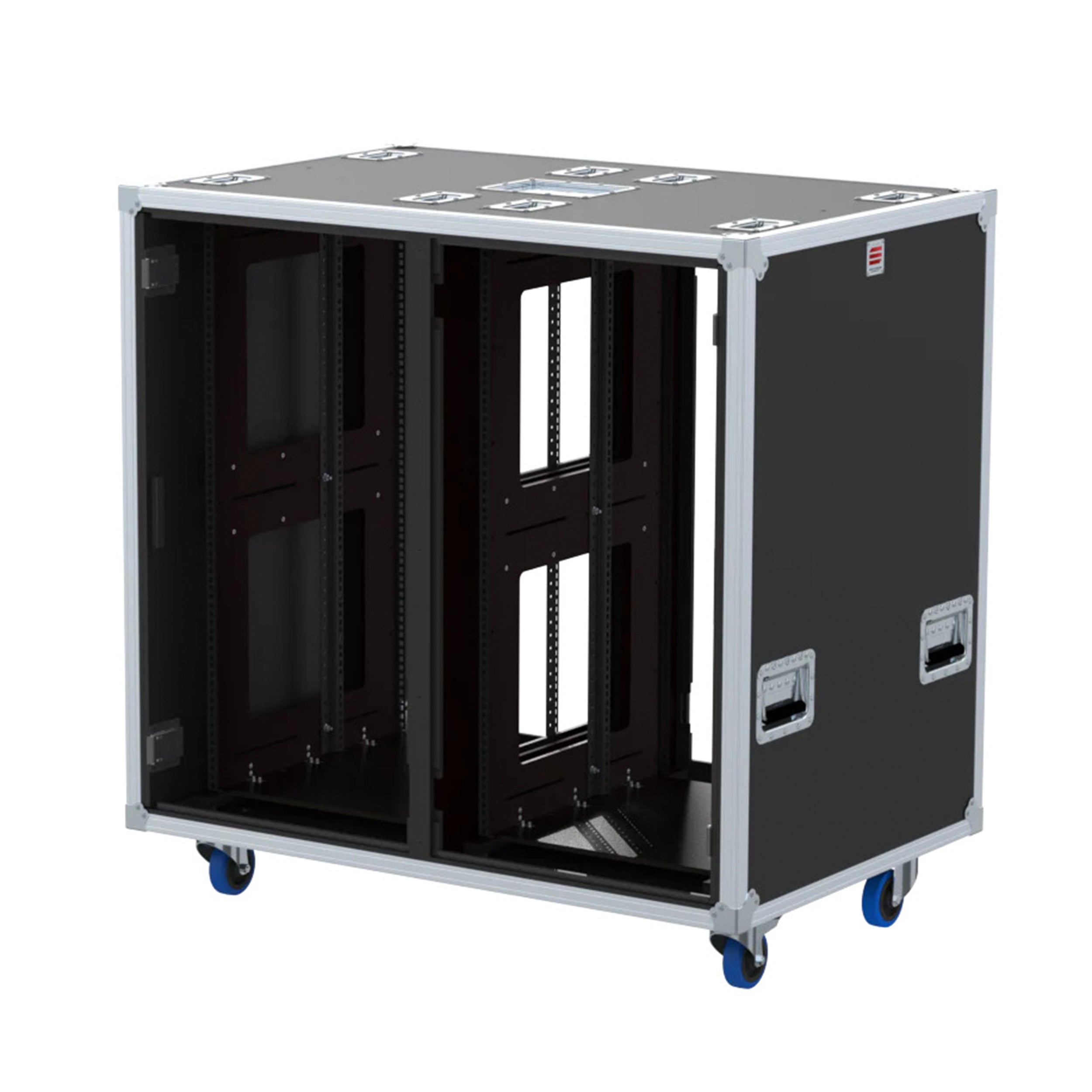 2x22U Rack Double Sliding Slam Door Rack Case 22" deep by Santosom