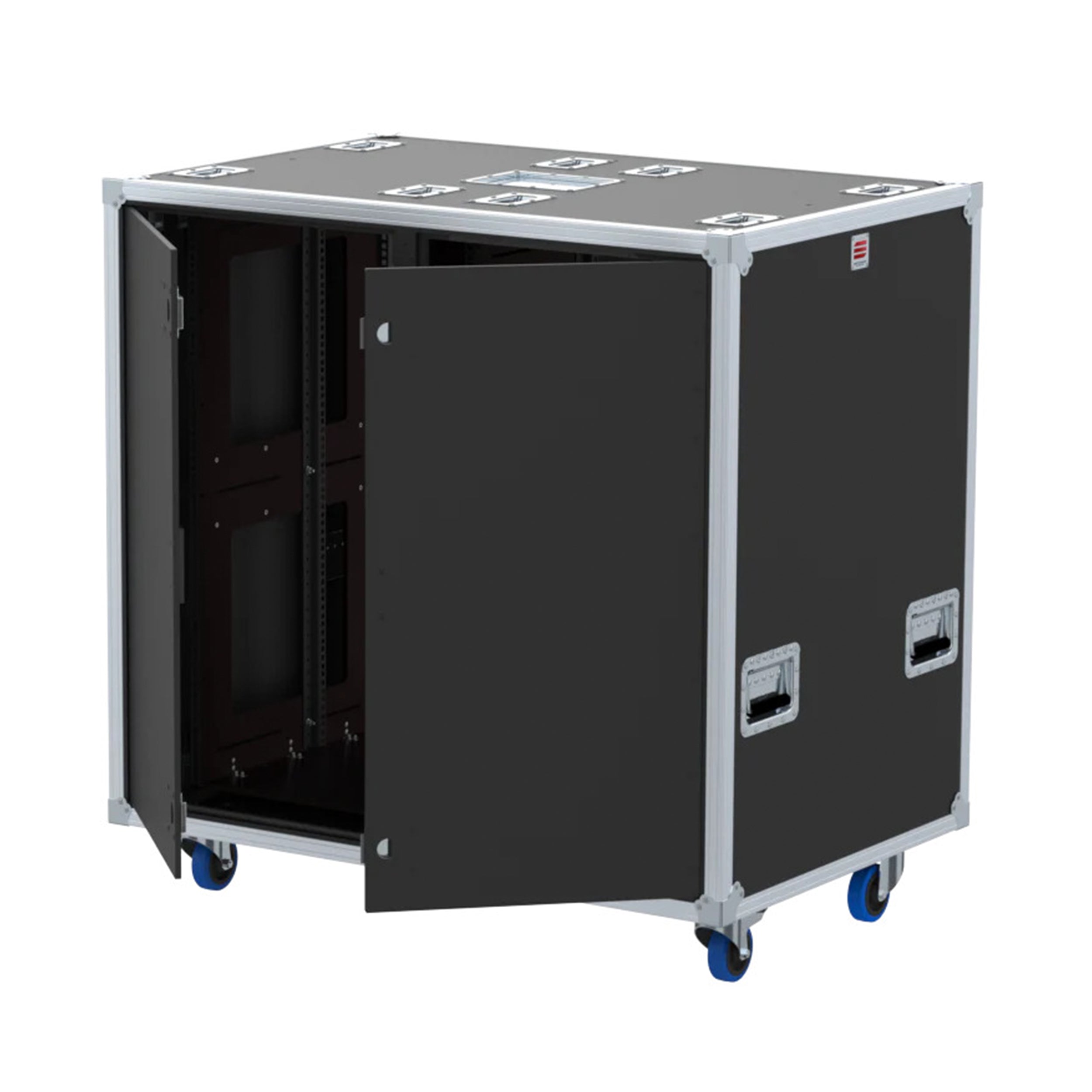 2x22U Rack Double Sliding Slam Door Rack Case 22" deep by Santosom