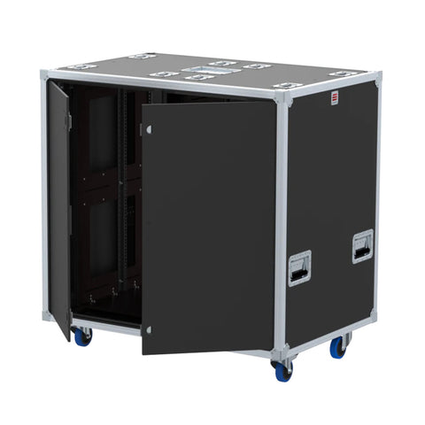 2x22U Rack Double Sliding Slam Door Rack Case 22