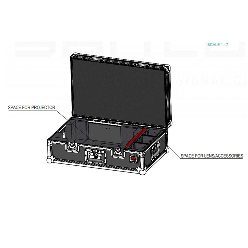 Santosom Flight case, AV Projector (44x31x12)