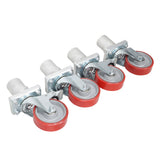 StageQ Locking Rolling Staging 10" Height Stage Legs with 4" Rubber Steel Casters Set of 4