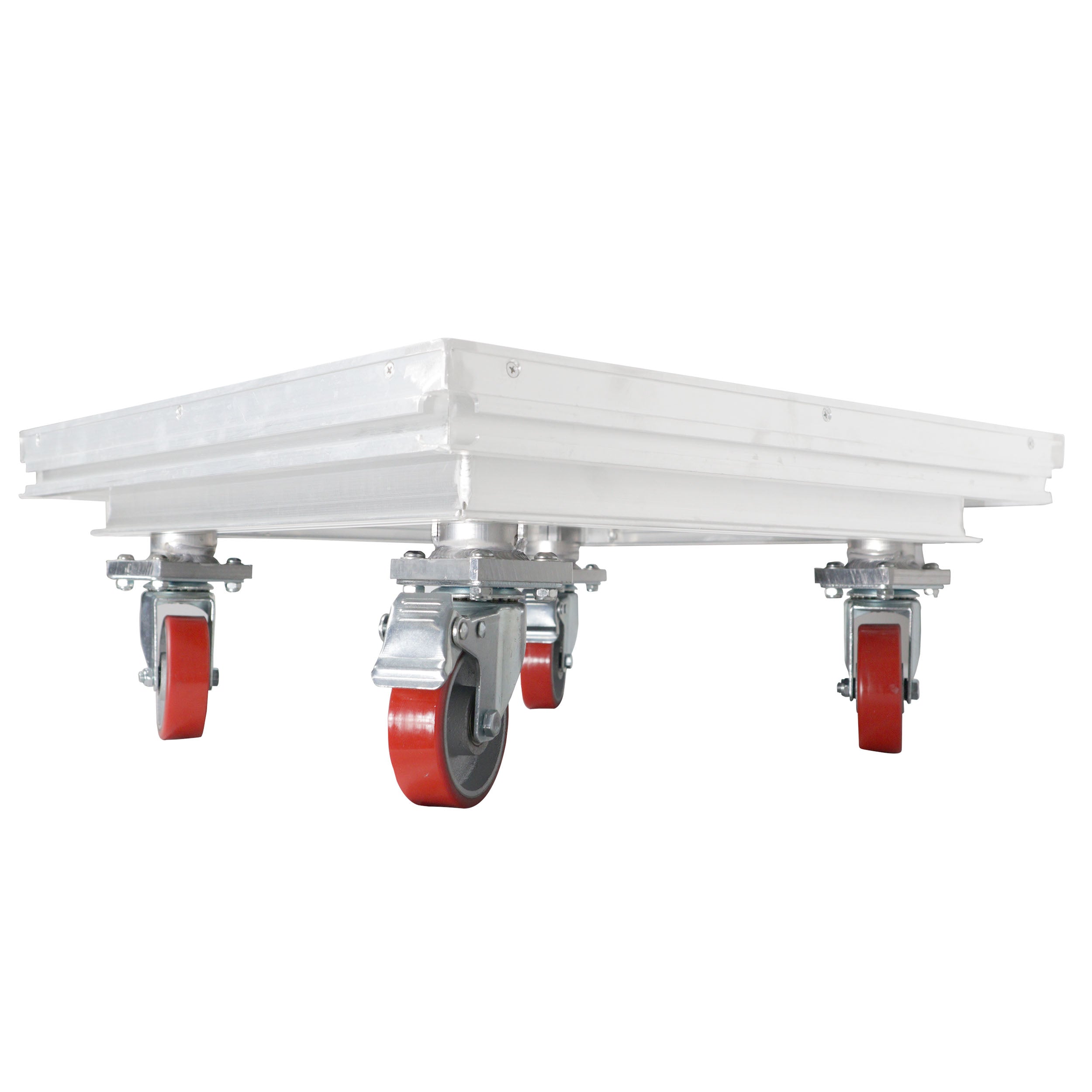 StageQ Locking Rolling Staging 10" Height Stage Legs with 4" Rubber Steel Casters Set of 4