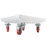 StageQ Locking Rolling Staging 10" Height Stage Legs with 4" Rubber Steel Casters Set of 4