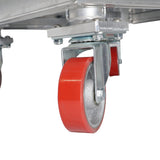 StageQ Locking Rolling Staging 10" Height Stage Legs with 4" Rubber Steel Casters Set of 4