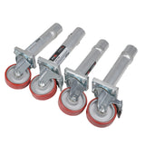 StageQ™ Locking Staging 16" Height Stage Legs with 5" Rubber Steel Casters | Set of 4