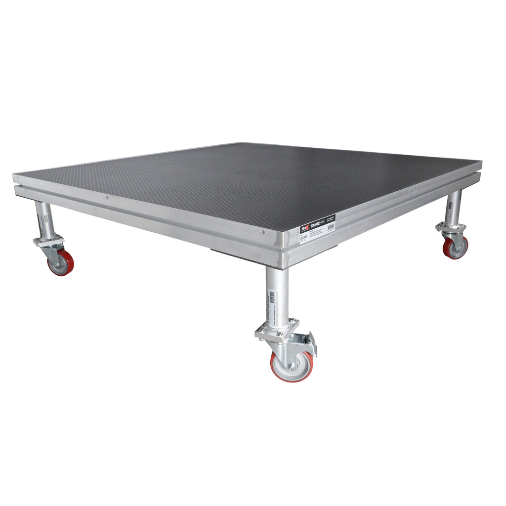 StageQ™ Locking Staging 16" Height Stage Legs with 5" Rubber Steel Casters | Set of 4