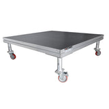 StageQ™ Locking Staging 16" Height Stage Legs with 5" Rubber Steel Casters | Set of 4