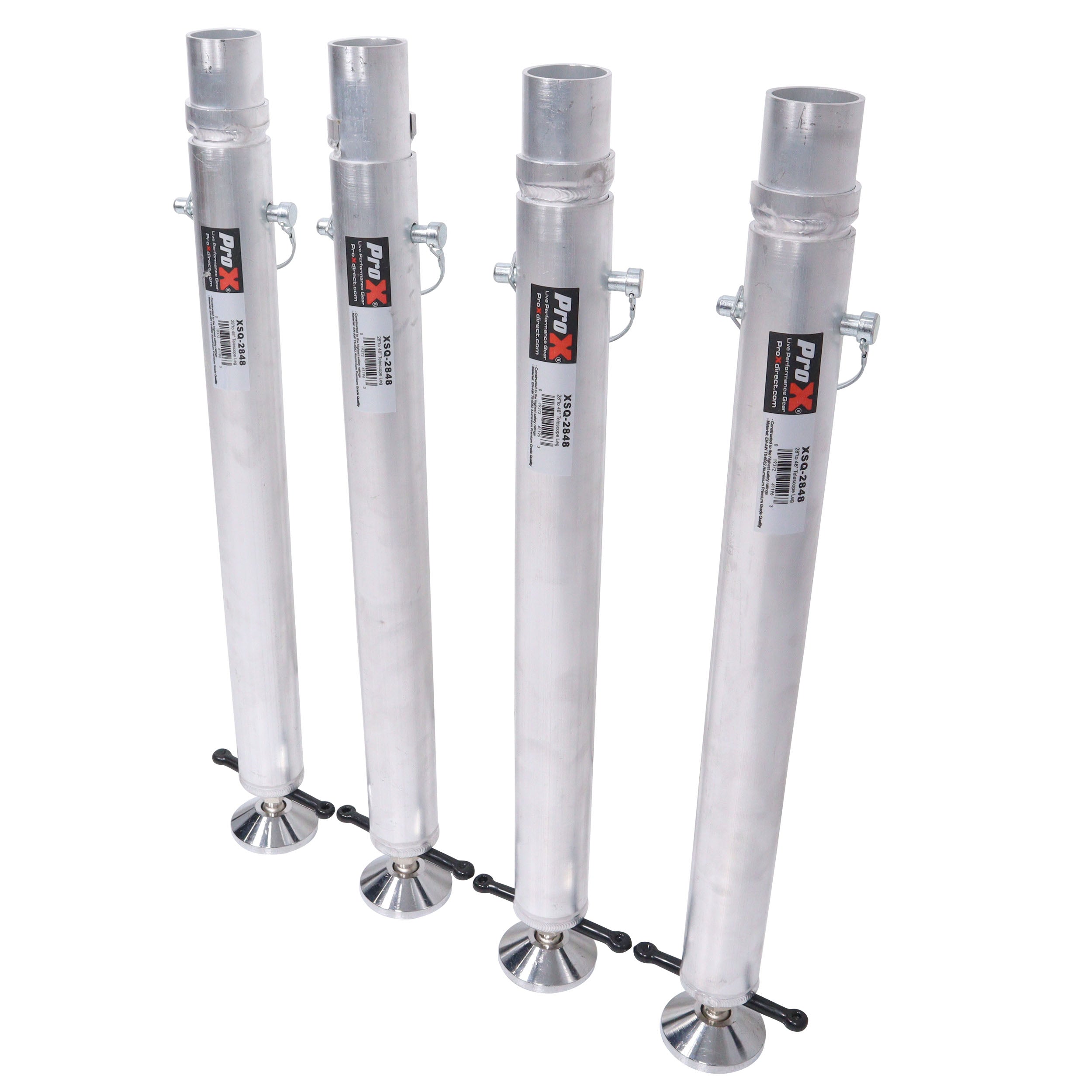 Set of Four StageQ Platform Telescoping Legs 28 to 48 inch Height Adjustable Legs Only