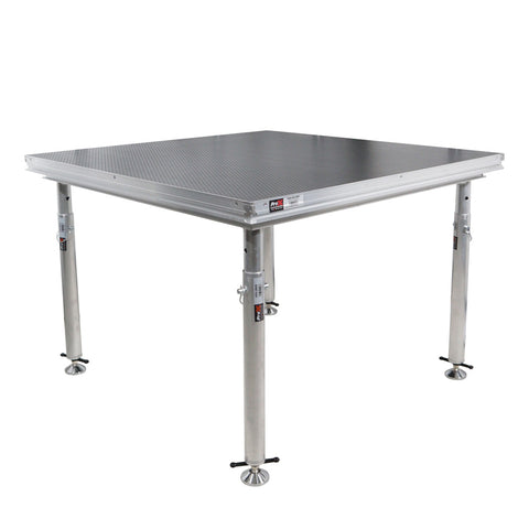 StageQ 2 ft x 2 ft Stage Deck w/ 4 Adjustable 28–48 inch Legs