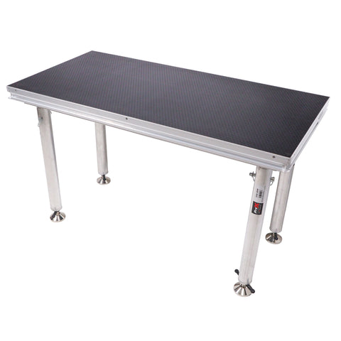 StageQ 2 ft x 4 ft Stage Deck w/ 4 Adjustable 28–48 inch Legs
