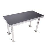 StageQ 2 ft x 4 ft Stage Deck w/ 4 Adjustable 28–48 inch Legs