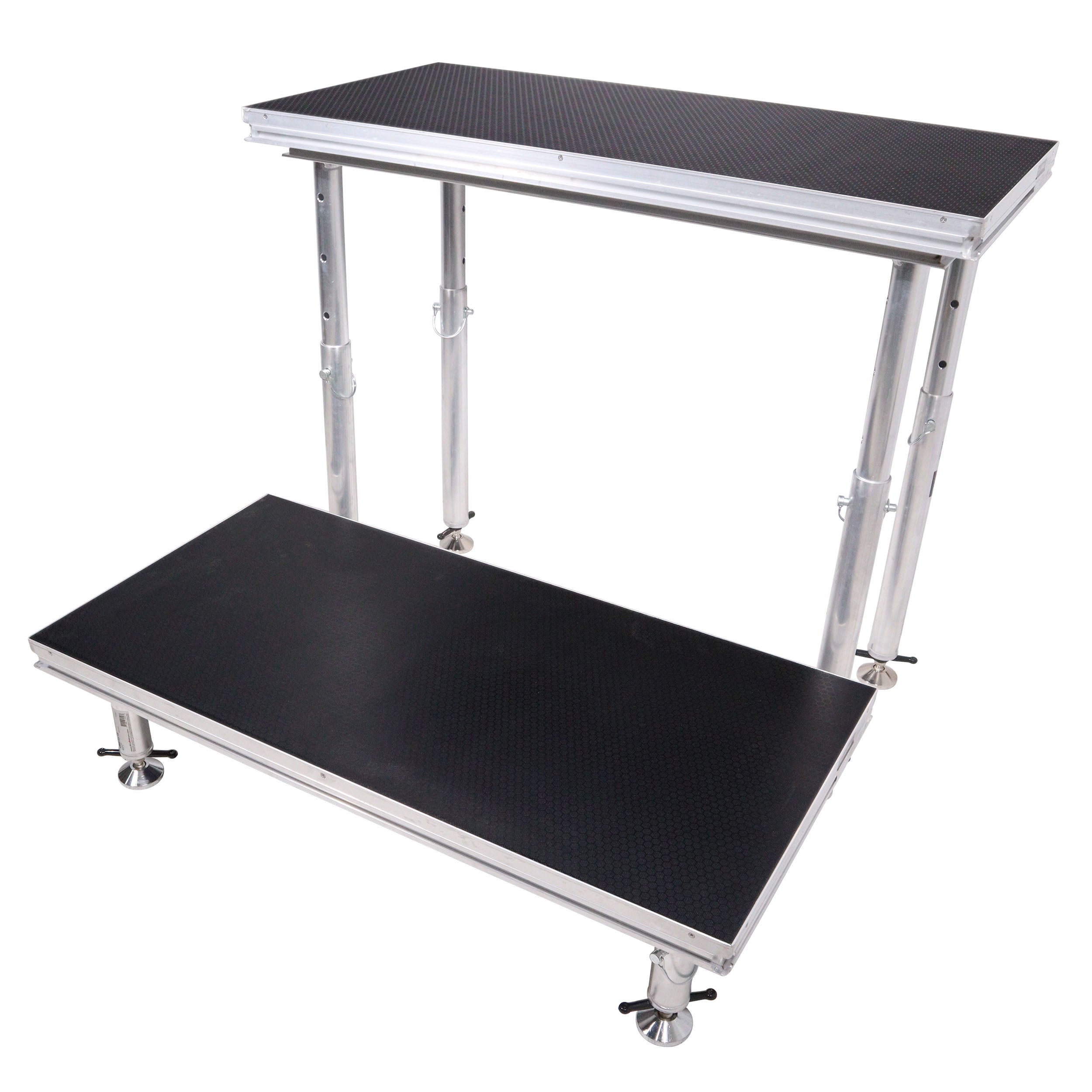 StageQ 2 ft x 4 ft Stage Deck w/ 4 Adjustable 28–48 inch Legs