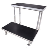 StageQ 2 ft x 4 ft Stage Deck w/ 4 Adjustable 28–48 inch Legs