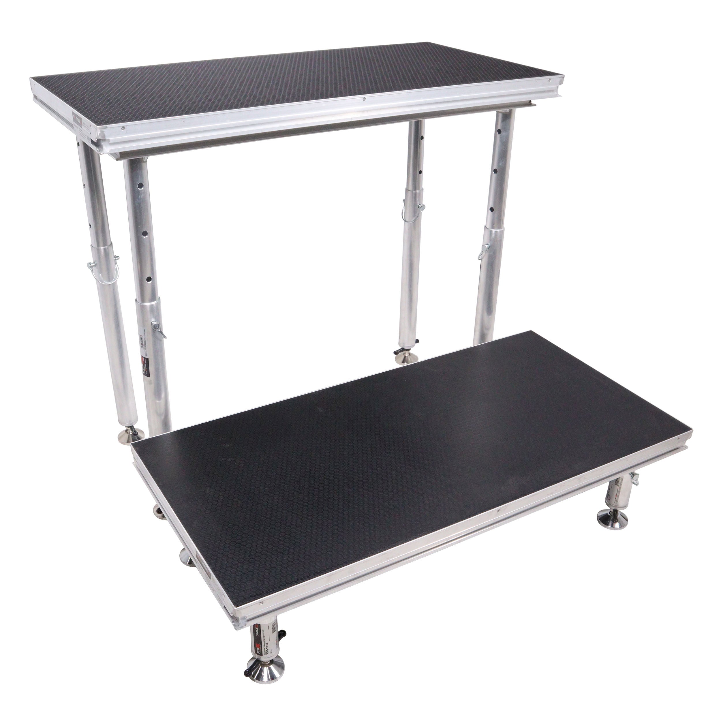 StageQ 2 ft x 4 ft Stage Deck w/ 4 Adjustable 28–48 inch Legs