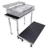 StageQ 2 ft x 4 ft Stage Deck w/ 4 Adjustable 28–48 inch Legs