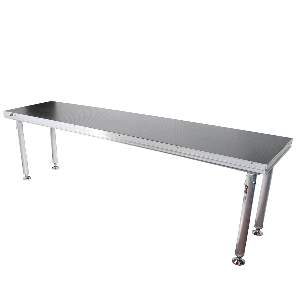StageQ 2 ft x 8 ft Stage Deck w/ 4 Adjustable 28–48 inch Legs