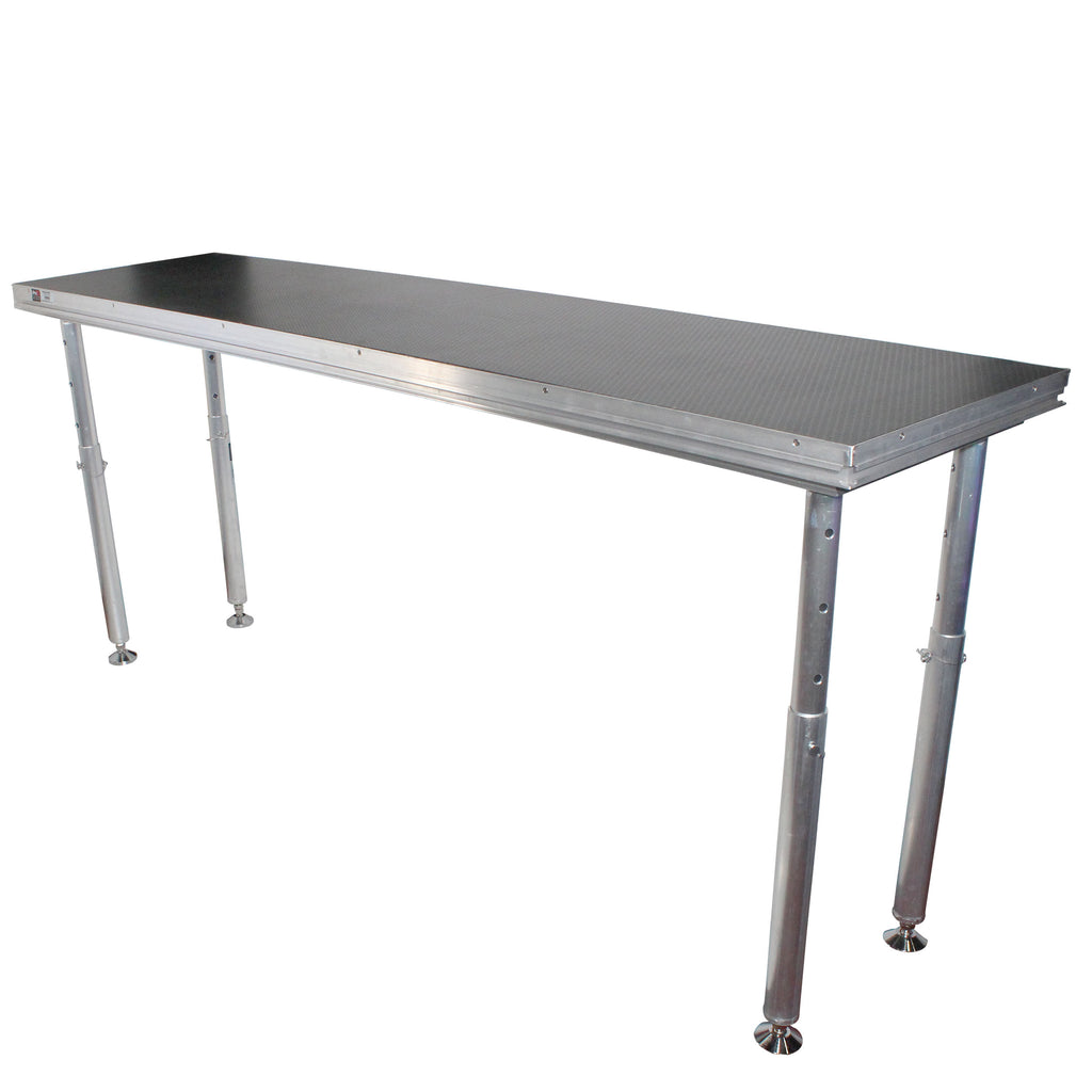 StageQ 2 ft x 8 ft Stage Deck w/ 4 Adjustable 28–48 inch Legs