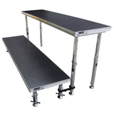 StageQ 2 ft x 8 ft Stage Deck w/ 4 Adjustable 28–48 inch Legs